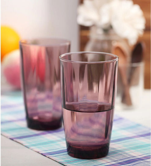 Bormioli Rocco Pulsar Ποτήρι Νερού από Γυαλί Μωβ 470ml 00.10162