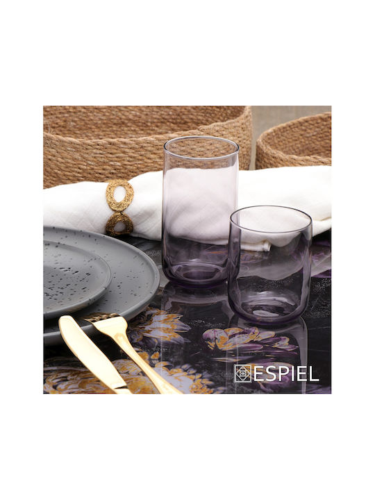 Espiel Iconic Ld Ποτήρι Νερού από Γυαλί σε Μωβ Χρώμα 365ml