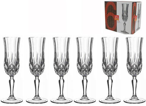 RCR Opera Set de pahare de sampanie din Cristal Cu picior 130ml 6buc