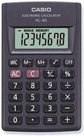 Casio Αριθμομηχανή Τσέπης 8 Ψηφίων σε Μαύρο Χρώμα