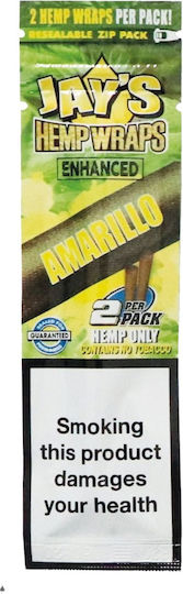 Juicy Jays Juicy Jays Zigarren Wraps 100mm 5cm mit Vanille-Geschmack Gelbe 2Stücke