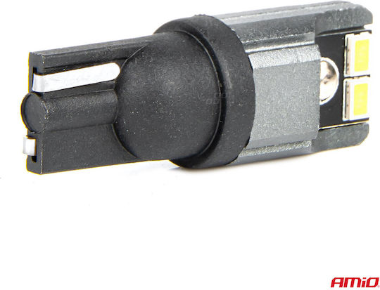 AMiO Λάμπες Αυτοκινήτου T10 / W5W Canbus LED 6000K Ψυχρό Λευκό 12-24V 2τμχ