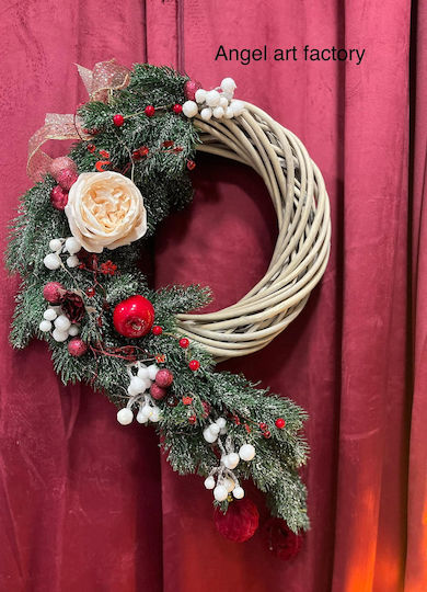 Weihnachtsdekoration Kranz Beleuchtet mit Durchmesser 55cm.