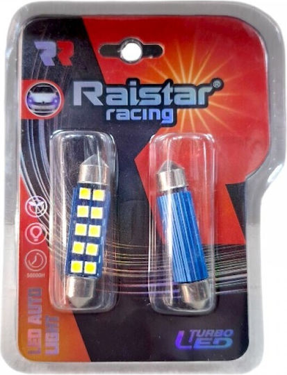 Raistar Lamps Car LED White 12V 2pcs