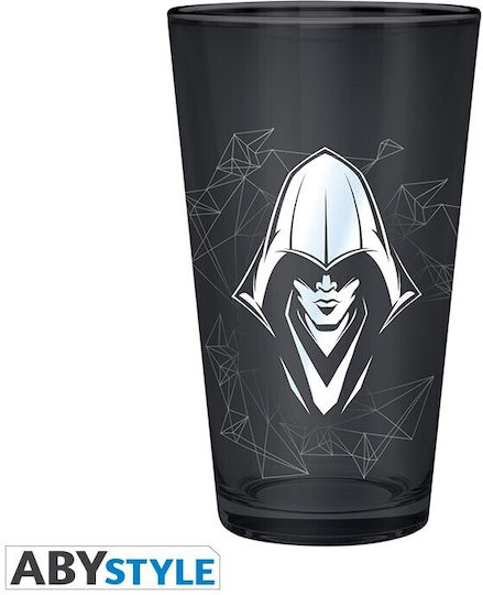 Abysse Assasin's Creed Ποτήρι από Γυαλί σε Μαύρο Χρώμα 400ml