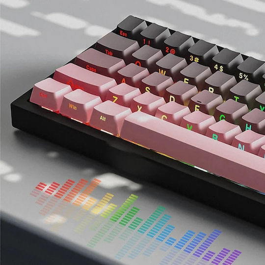 Ajazz AK650 Drahtlos Gaming Mechanische Tastatur 60% mit Dream Weave Schaltern und RGB-Beleuchtung (Englisch US) Gradient Pink