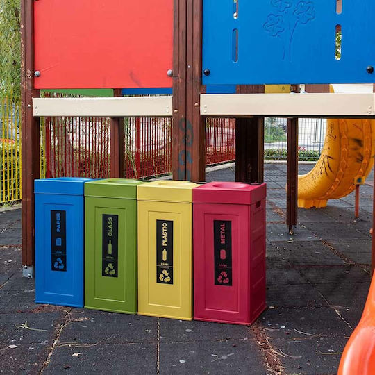 Viomes Cubo Recycling Recycling Plastic Waste Bin 70lt Red Red