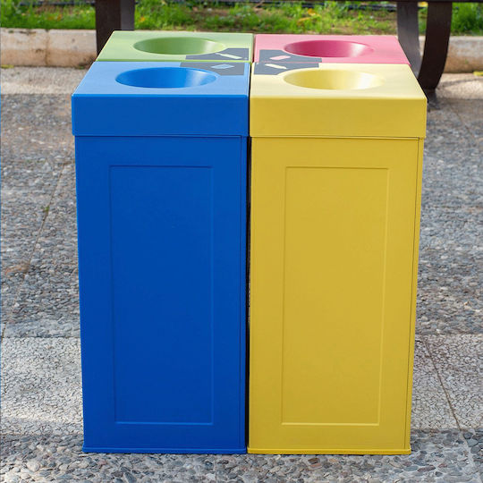 Viomes Cubo Recycling Recycling Plastic Waste Bin 70lt Red Red