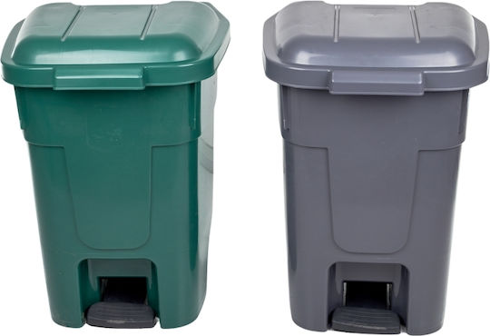 Sidirela Plastic Coș de gunoi Deșeuri cu Pedală 60lt Gri