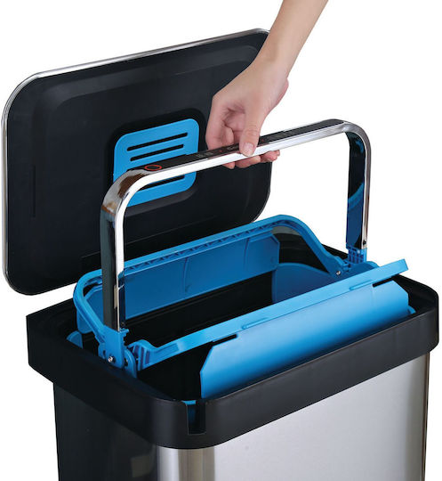 Delta Cleaning Metallic Waste Bin 25lt with Pedal Inox