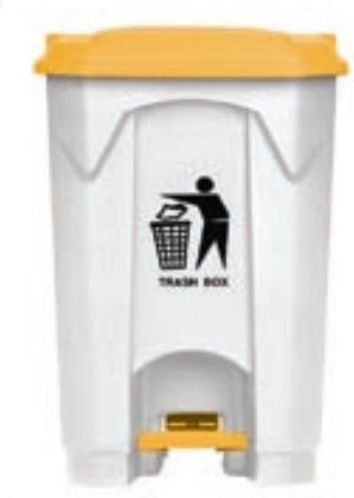 Delta Cleaning Plastic Waste Bin 68lt with Pedal White