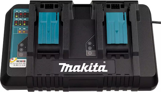 Makita Set 4 Tool Batteries Lithium 18V Capacity 5Ah with Charger DC18RD