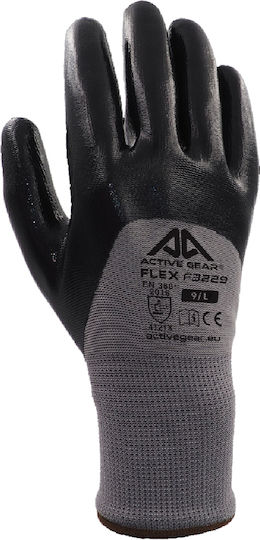 Active Gear Flex F3229 Γάντια Εργασίας Χακί Νιτριλίου