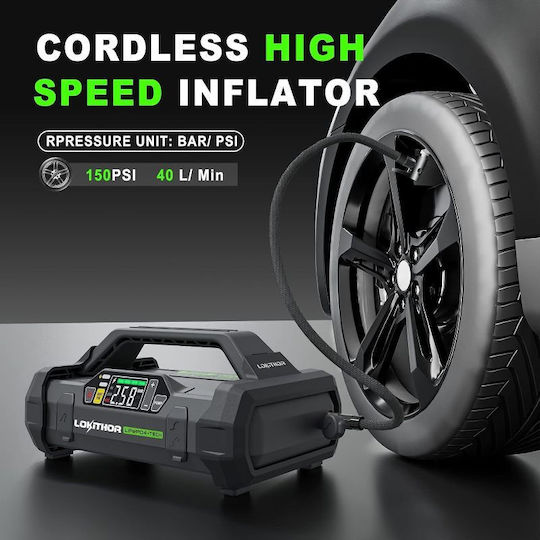 Lokithor JA3000 Pro Portable Car Battery Jump Starter 3000A with Power Bank / USB / Pump / Φακό 12V