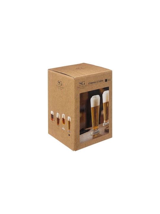 Secret de Gourmet Σετ Ποτήρια Μπύρας από Γυαλί 370ml 4τμχ