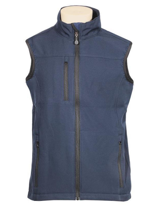 Fageo Softshell Men's Safety Vest with Fleece Lining Black