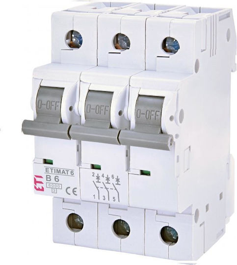 ETI Automatic Circuit Breaker 20A Triple-pole AC/DC 2115517