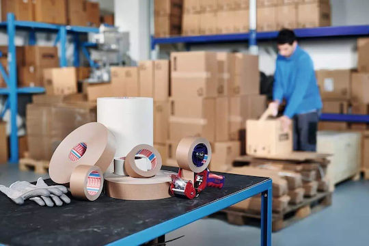 Tesa Verpackungsfolie Geräuscharm 50mm x 50m in Braun Farbe