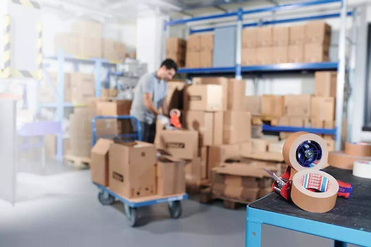 Tesa Verpackungsfolie Geräuscharm 50mm x 50m in Braun Farbe