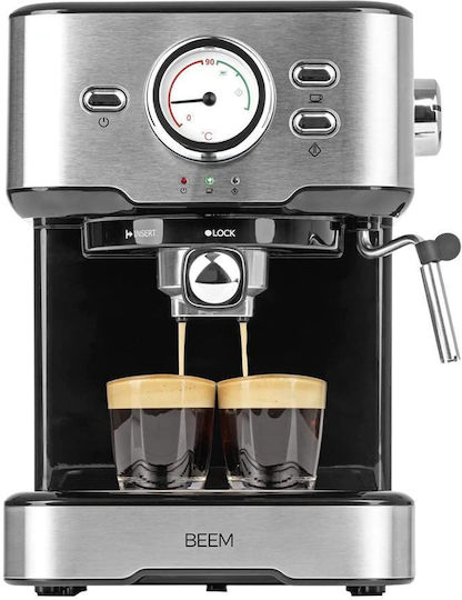 Beem Mașină de Espresso 1100W Presiune 15bar pentru Cappuccino Argintie