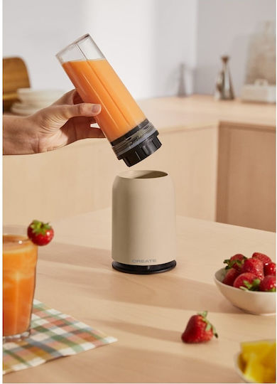 Create Moi Studio Μπλέντερ με Πλαστική Κανάτα 400 ml Μπεζ