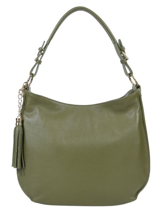 Passaggio Leather Leather Women's Bag Shoulder Green