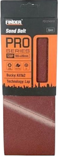 Finder Sanding Belt 100x610mm Set 3pcs
