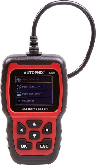 Autophix Bt300 Авто Тестер Акумулатори за Мотоциклети Автомобили Лодки 12v 100-2000 Cca Червен