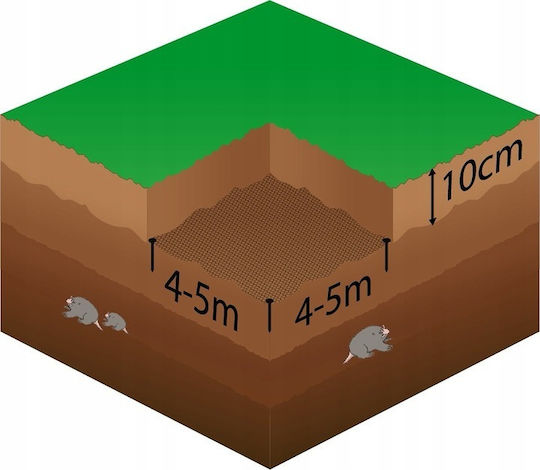 Plasă de grădină anti-dăunători pentru cârtițe 30g/m2 1x100 metri negru