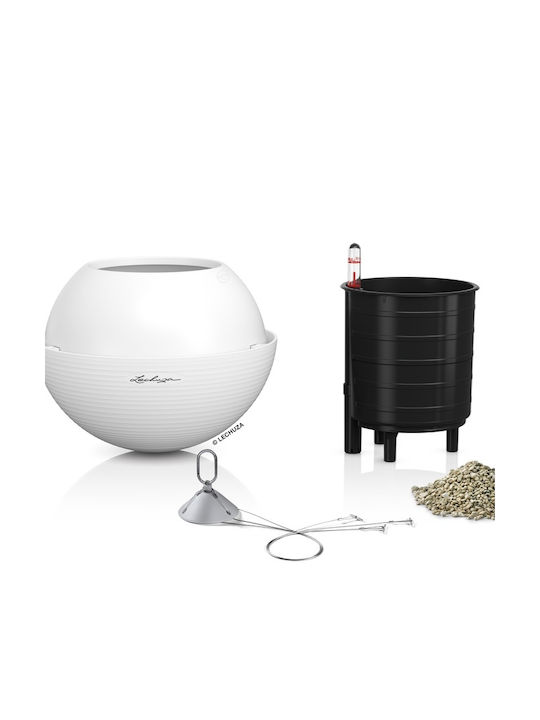 Lechuza Bola Pot Plastic White 32x32x25cm.
