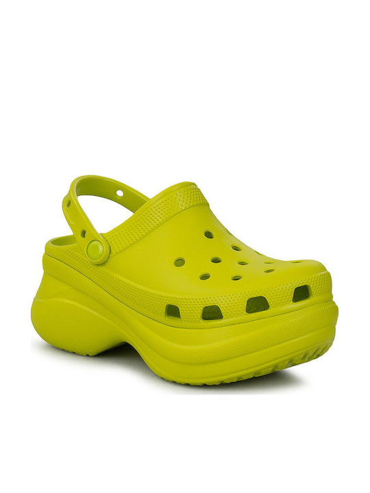 Crocs Classic Bae Γυναικεία Σαμπό Πράσινα
