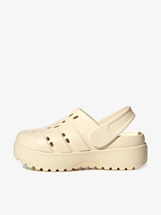 adidas Adilette Clog Γυναικεία Σαμπό Μπεζ