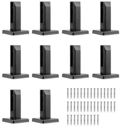 Vevor Glasklemme 10 Stück quadratische Basis Geländer Glas 0,31"-0,47" Schwarz Bllgjhsfxpt1qw8pav0