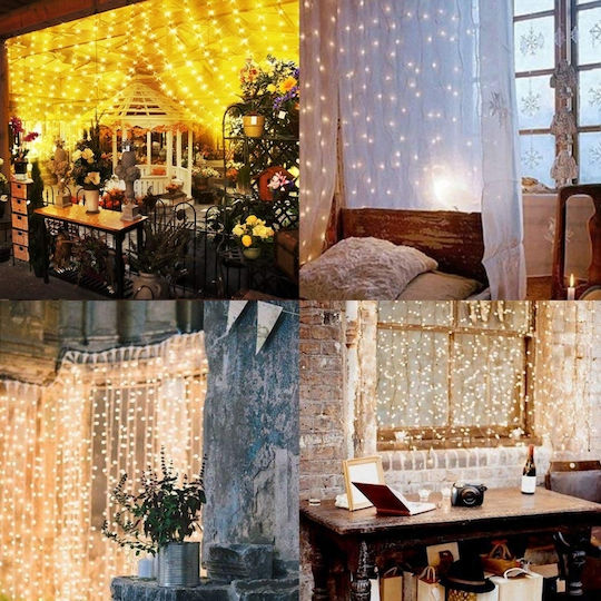 300 Luminite LED 3m. x 300buc Alb cald USB tip Perdea 1buc 300 Luminite LED 3m. x 300buc Alb cald USB tip Perdea 1buc
