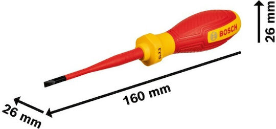 Bosch Electrician VDE Screwdriver Straight with Nib Size 3.5mm