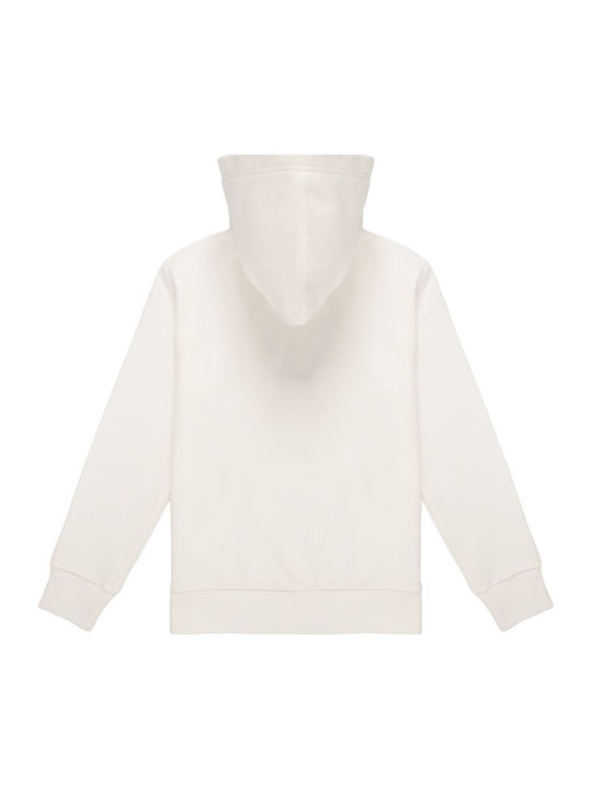 Kinder-Sweatshirt mit Kapuze und Taschen Weiß
