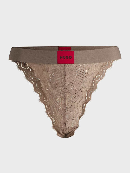 Дамско Слип с дантела Beige