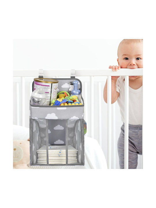 Crib Organizer Tecos Diapers Accessories Other Essentials Baby Care 43x28x20cm Hangable On Crib Gray