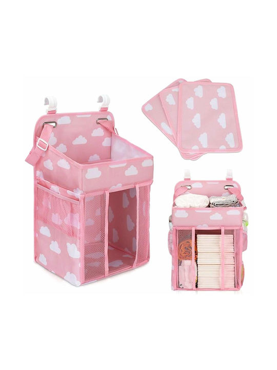Organizator pentru Pătuț Tecos Scutece Accesorii Alte Esențiale Creștere Bebeluș 43x28x20cm Opțiune de Agățare Pătuț Roz