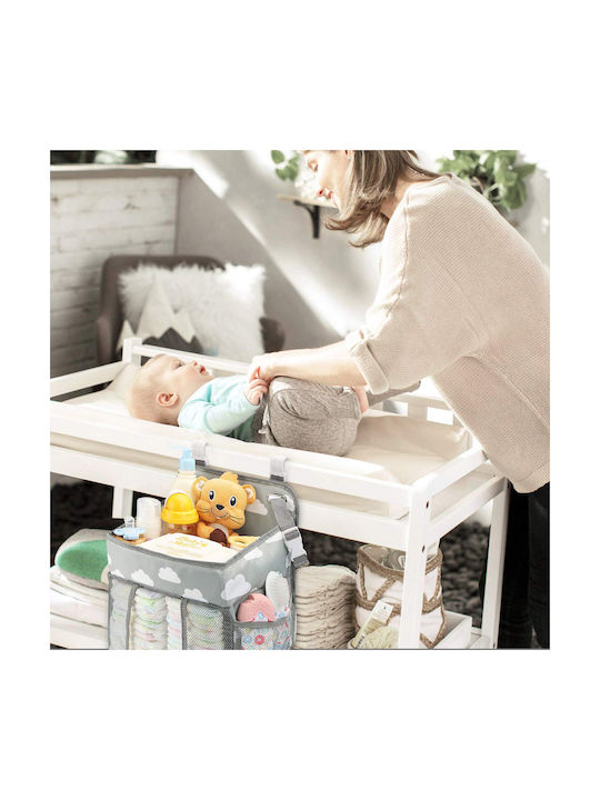 Crib Organizer Tecos Diapers Accessories Other Essentials Baby Care 43x28x20cm Hangable On Crib Gray