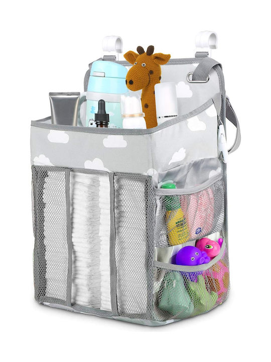 Crib Organizer Tecos Diapers Accessories Other Essentials Baby Care 43x28x20cm Hangable On Crib Gray