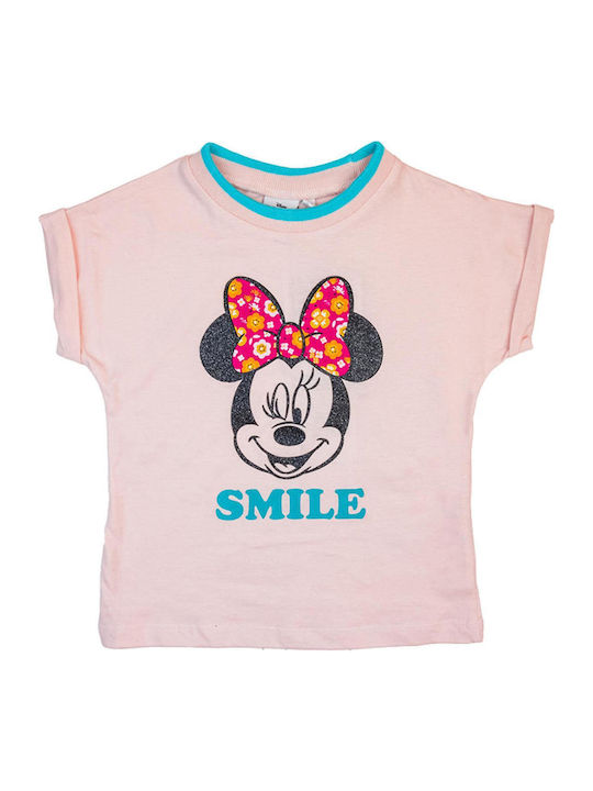 Παιδικό Σετ με Σορτς Καλοκαιρινό 2τμχ Ροζ "minnie Mouse"