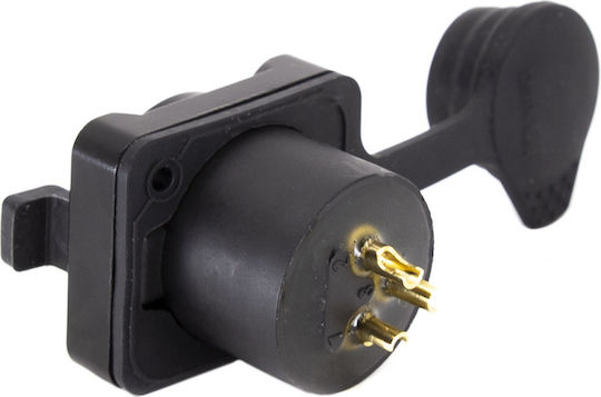 Master Audio Xlr003f Three-Pole Xlr Chassis Female Water Dust Protection Cap Black