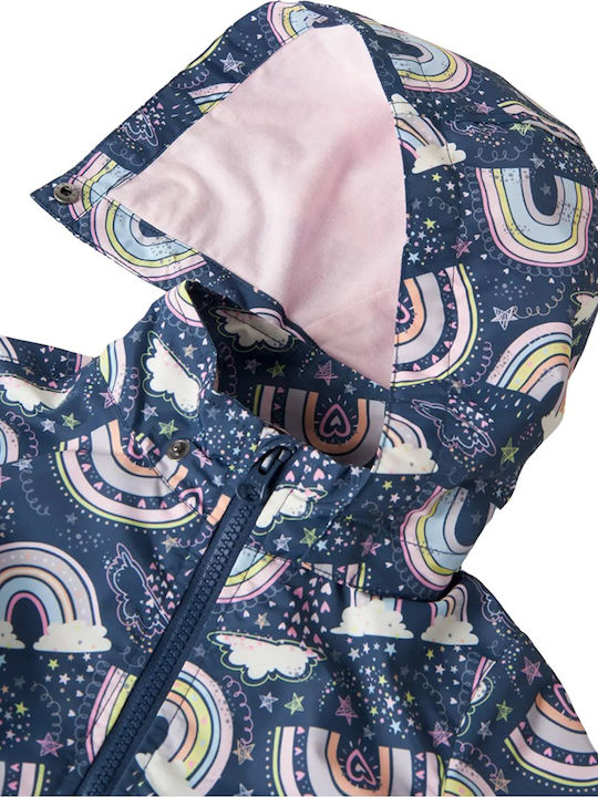 Kids' Casual Jacket with Hood Blue/Pink