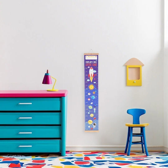 Legami Milano Kids Growth Height Chart Wall Sticker with Design Space Light Multicolour