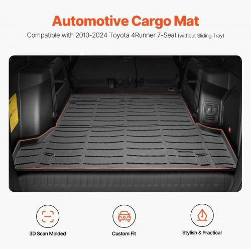 Vevor Trunk Mat for Toyota 4-Runner 2011-2024 Black