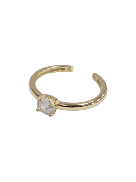 Prince Silvero Ring with Zircon made of Silver Gold Plated