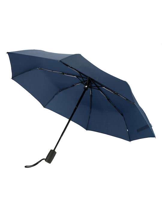 Lampa Compact Top Αντιανεμική Αυτόματη Ομπρέλα Βροχής Σπαστή Μπλε