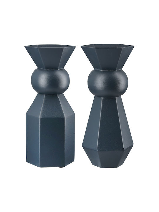ArteLibre Decorative Vase Metallo Blue 10x10x24cm