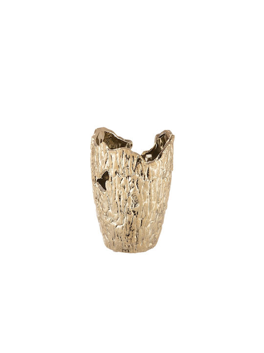 ArteLibre Decorative Vase Crepa Gold 13x13x185cm